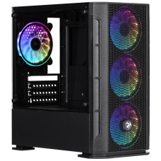 2E GAMING CALLEO (GB700) MiniT, Micro ATX,Mini ITX,2xUSB2.0,1xUSB3.0,4x120mm ARGB, TG (side panel), without PSU, black