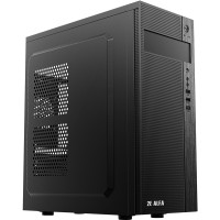 2E ALFA (E185) MidT,2xUSB2.0,1xUSB3.0, steel (side panel), without PSU, black
