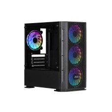 2E GAMING CALLEO (GB700) MiniT, Micro ATX,Mini ITX,2xUSB2.0,1xUSB3.0,4x120mm ARGB, TG (side panel), without PSU, black