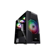 2E GAMING TURBO (G2057B) , MidT, 2xUSB2.0,1xUSB3.0, 1x200+3x120ARGB,TG (side panel),without PSU,black