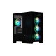 2E Gaming Fantom GK701B, without PSU, 2xUSB 3.0, 1xUSB Type-C, 4x120mm ARGB, controller with remote, TG Side/Front Panel, mATX, Black