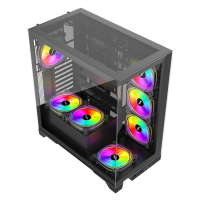 1st Player  Mi8 ATX Case included 4xFC7  ARGB Case fan Mi8-BK-3FC7R-1FC7