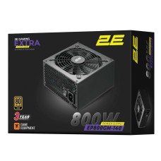 2E GAMING PSU Extra Power  (800W), >90%, 80+ Gold, 140mm, Modular