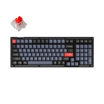 Keychron V5 100Key, K Pro Red, Hot-Swap, QMK, USB-A, EN/UKR, RGB, Frosted Bl