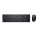 DELL Pro Wireless Keyboard and Mouse - KM5221W - Russian (QWERTY) - Black