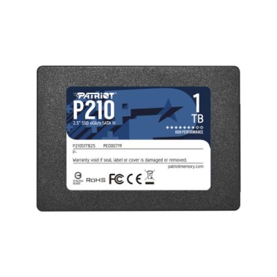 Patriot P210S1TB25 P210 1TB SATA3 2,5" , Up to 520MB/s Read, 430MB/s Write