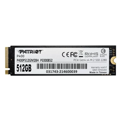 Patriot P400P512GM28H Patriot P400 M.2 2280 PCIe Gen4 x4; Speed: 5000/3300