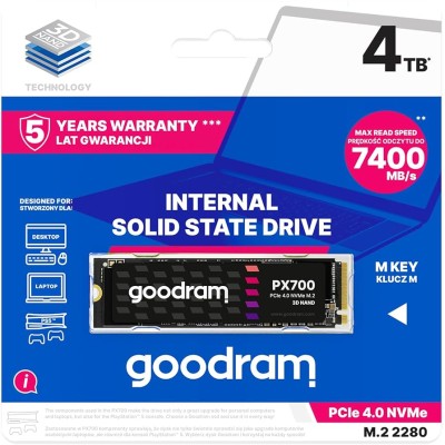 SSD GOODRAM PX700 4TB PCIe 4x4 M.2 2280