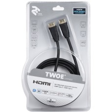 2Е Cable HDMI 2.0 (AM/AM), Molding Type, 2m, black